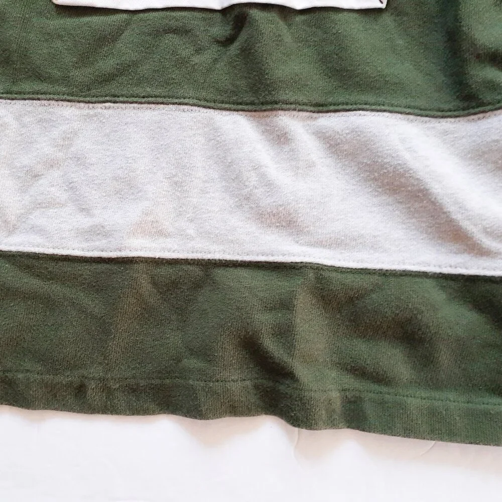 Oshkosh Boys Shirt Polo Green Orange Rugby Long Sleeve Stripe Size 6